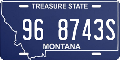 MT license plate 968743S