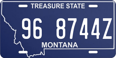 MT license plate 968744Z