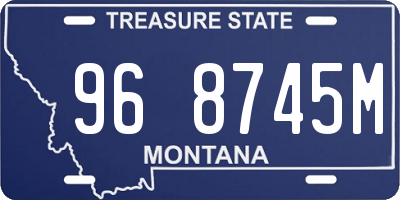 MT license plate 968745M