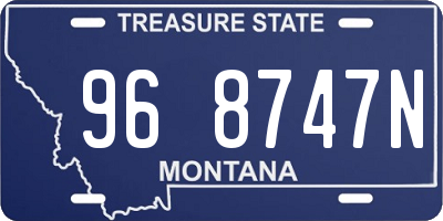 MT license plate 968747N