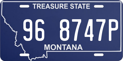 MT license plate 968747P