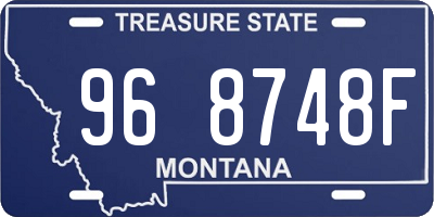 MT license plate 968748F