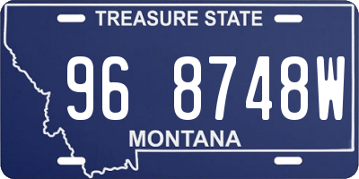 MT license plate 968748W