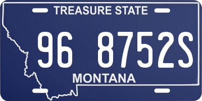 MT license plate 968752S