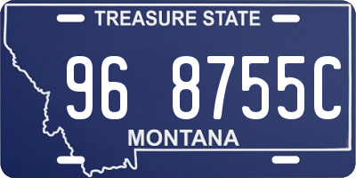MT license plate 968755C