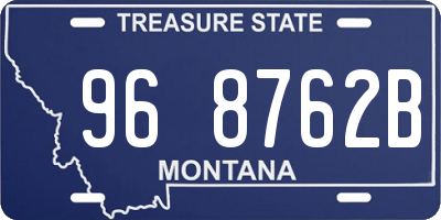 MT license plate 968762B