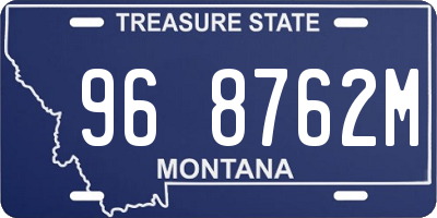 MT license plate 968762M