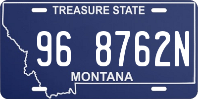 MT license plate 968762N