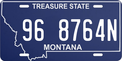 MT license plate 968764N