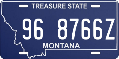 MT license plate 968766Z