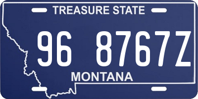 MT license plate 968767Z