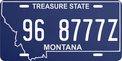 MT license plate 968777Z