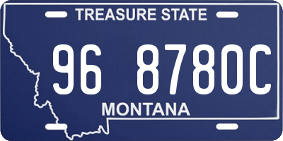 MT license plate 968780C
