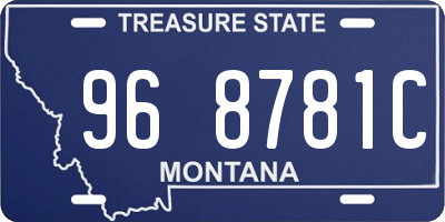 MT license plate 968781C