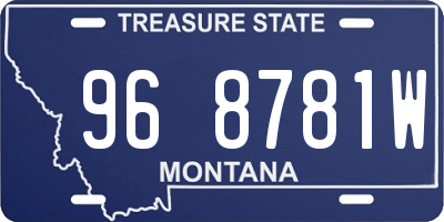 MT license plate 968781W