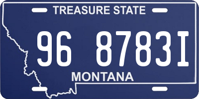 MT license plate 968783I