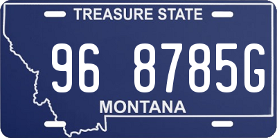MT license plate 968785G