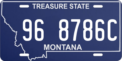 MT license plate 968786C