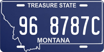 MT license plate 968787C