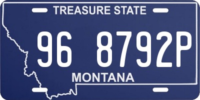 MT license plate 968792P