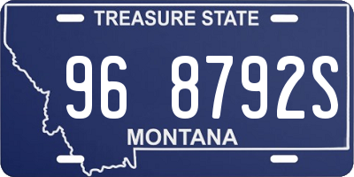 MT license plate 968792S