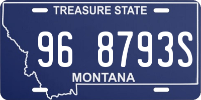 MT license plate 968793S