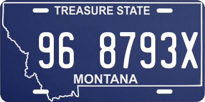 MT license plate 968793X