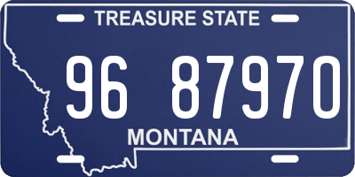 MT license plate 968797O
