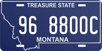 MT license plate 968800C