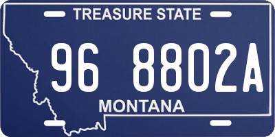 MT license plate 968802A