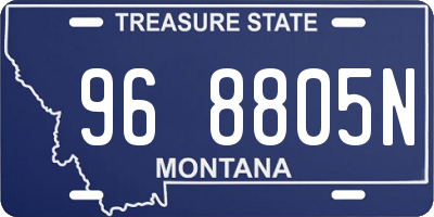 MT license plate 968805N