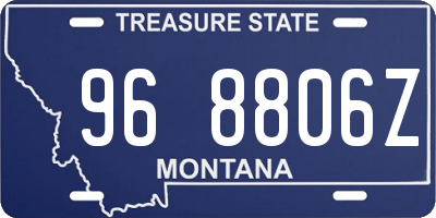 MT license plate 968806Z