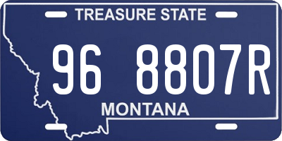 MT license plate 968807R