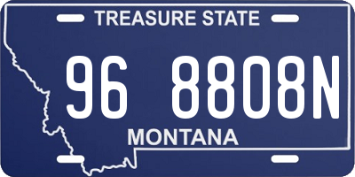 MT license plate 968808N