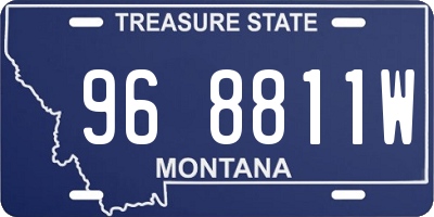MT license plate 968811W