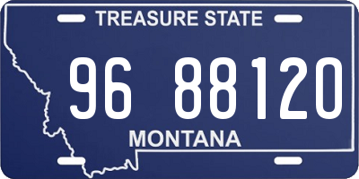 MT license plate 968812O