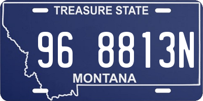 MT license plate 968813N