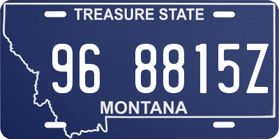 MT license plate 968815Z