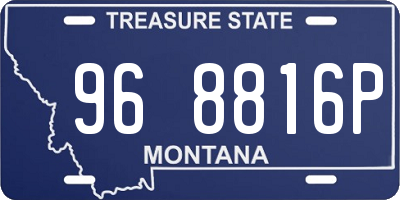 MT license plate 968816P