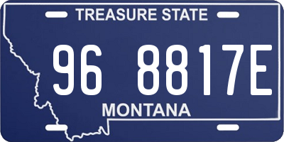 MT license plate 968817E