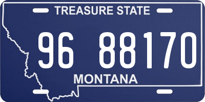 MT license plate 968817O