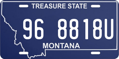 MT license plate 968818U