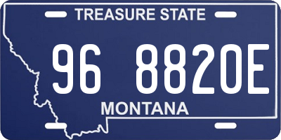 MT license plate 968820E