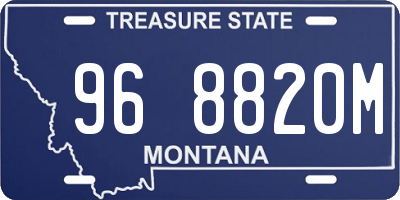MT license plate 968820M