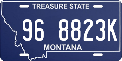 MT license plate 968823K