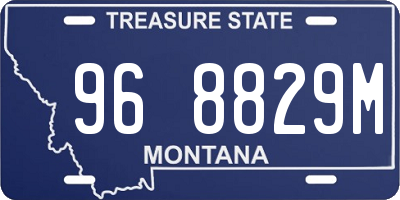 MT license plate 968829M
