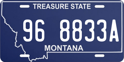 MT license plate 968833A