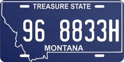 MT license plate 968833H