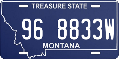 MT license plate 968833W