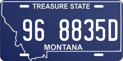 MT license plate 968835D